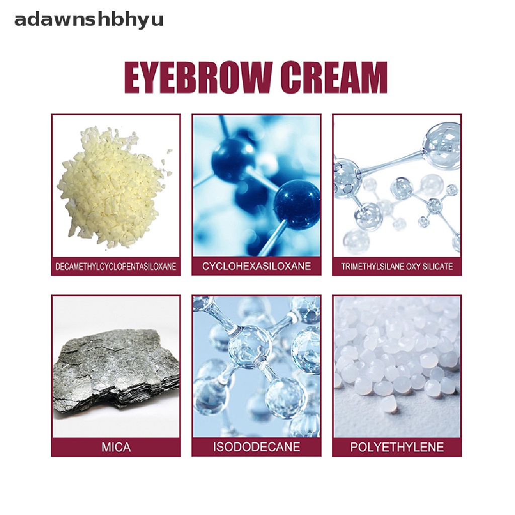 Kem Nhuộm Lông Mày Chống Thấm Nước Lâu Trôi Kèm Cọ Thương Hiệu adawnshbhyu