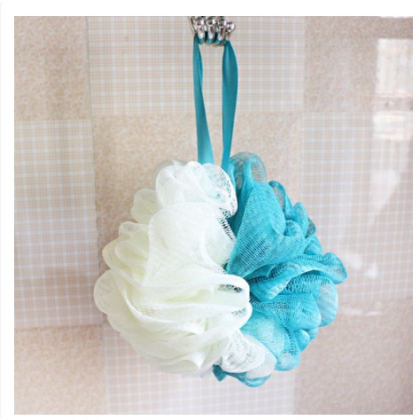 Bông Tắm Tròn Tạo Bọt Có Dây Treo Siêu Mềm Cao Cấp, Bông Tắm Tẩy Tế Bào Chết 2 Màu Xuất Nhật