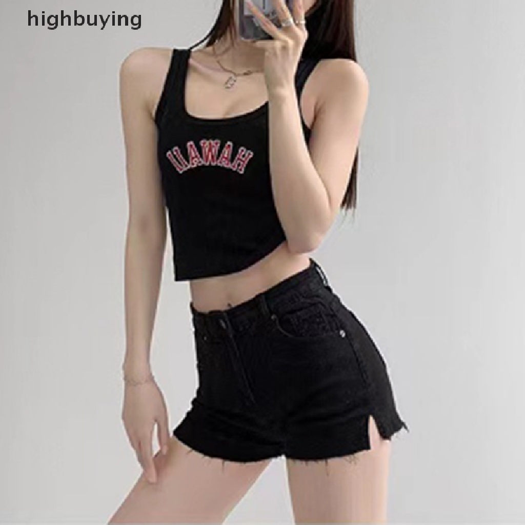 Áo Hai Dây Thêu Chữ Y2k Màu Sắc Ngọt Ngào Cho Nữ