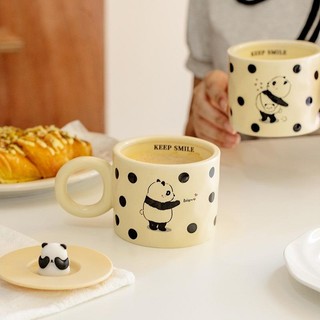 Cốc Gấu trúc Panda Biu Biu kèm nắp hình gấu trúc siêu xinh Meeko