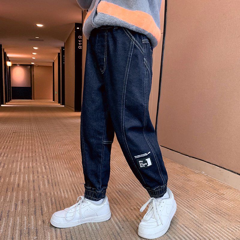 Quần Jean Dài Co Giãn Thời Trang Mùa Xuân 2023 Giản Dị Dành Cho Bé Trai