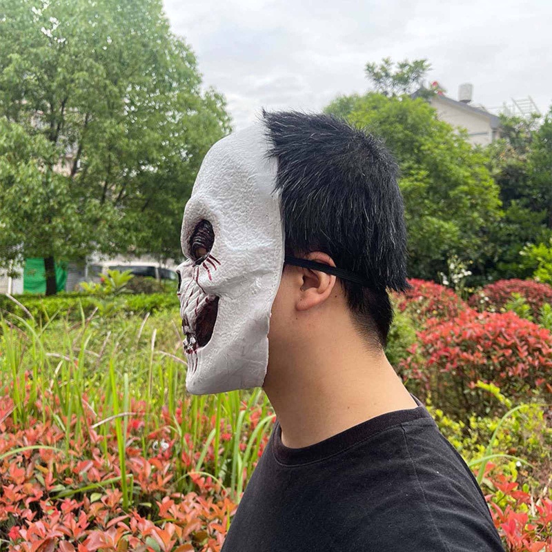 Đen Mặt Nạ Hóa Trang Halloween Hình Đầu Lâu Máu Độc Đáo