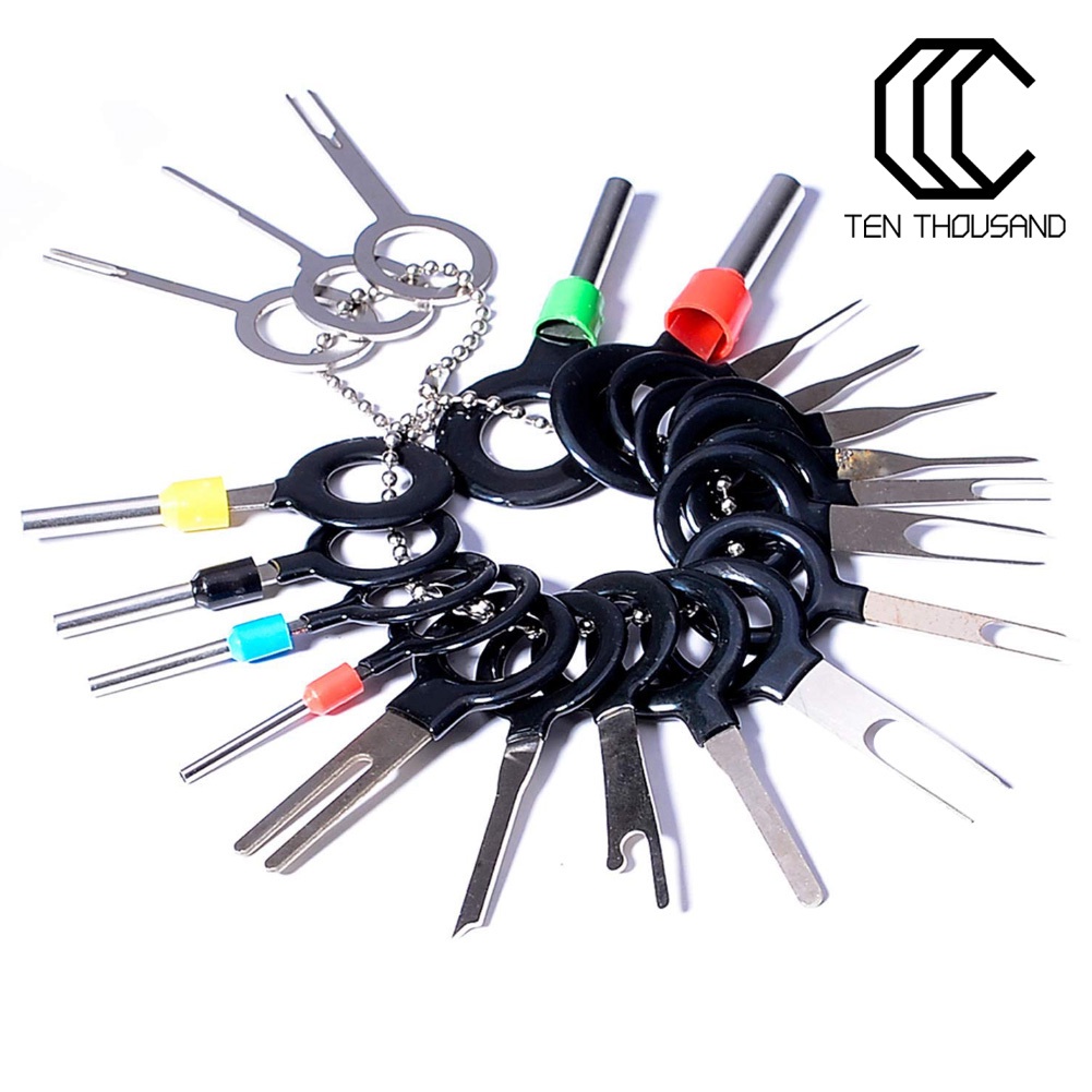 [TT]☼21Pcs Terminals Removal Key Tool Electrical Wiring Crimp Connector Pin Extractor