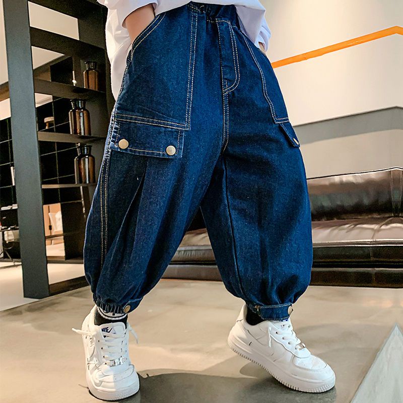 Quần Jean Dài Dáng Rộng Thời Trang Mùa Xuân 2023 Cho Bé Trai