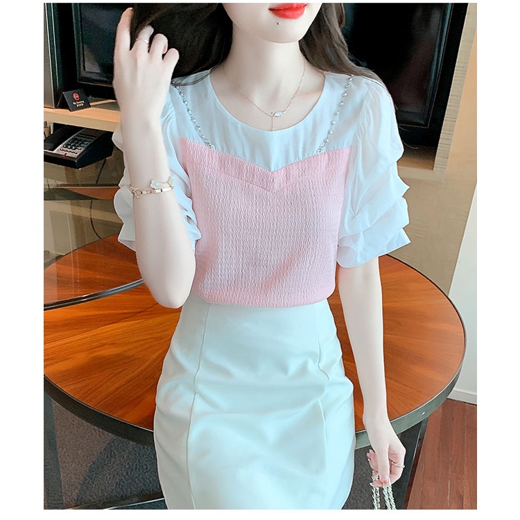 Áo Thun Tay Ngắn Vải Chiffon Phong Cách Mới Dành Cho Nữ