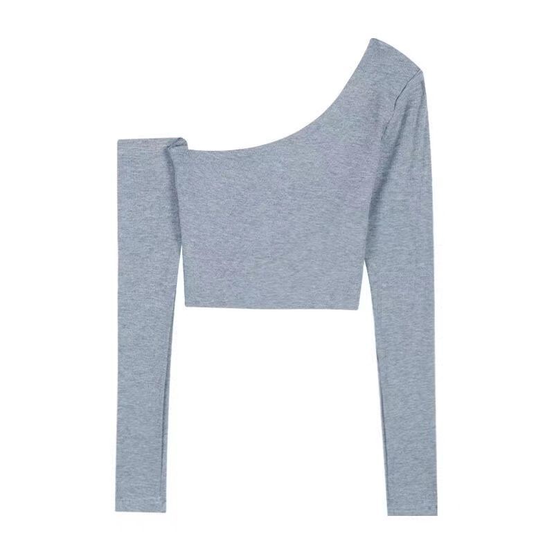 JINSHIHUI Áo Croptop JINSHIHUI Dáng Ôm Lưng Cao Thời Trang 2023 NEW MAR1413