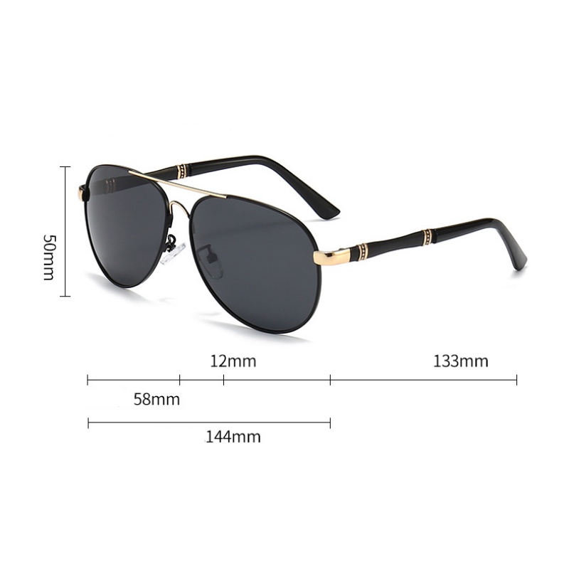 Kính Mát Phân Cực Chống Tia UV Bằng Kim Loại Thời Trang Mùa Hè Mới Cho Nam