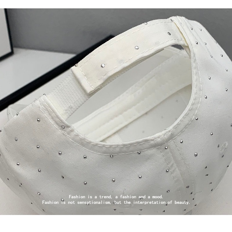 Mũ Lưỡi Trai Đính Đá Phong Cách Hàn Quốc Cho Nữ