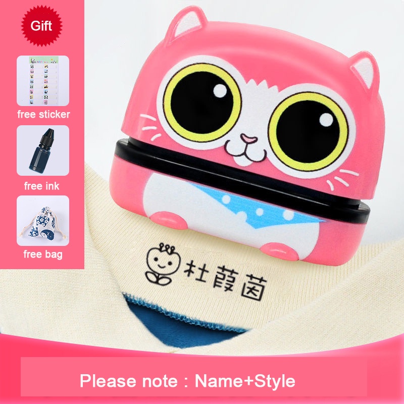 Tên tùy chỉnh tem sơn cá nhân học sinh trẻ em khắc không thấm nước không phai màu mẫu giáo phim hoạt hình quần áo tên con dấu