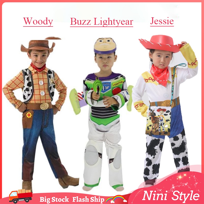Bộ Trang Phục Hóa Trang Nhân Vật Woody Buzz Lightyear Trong Toy Story 4 Cho Bé Trai