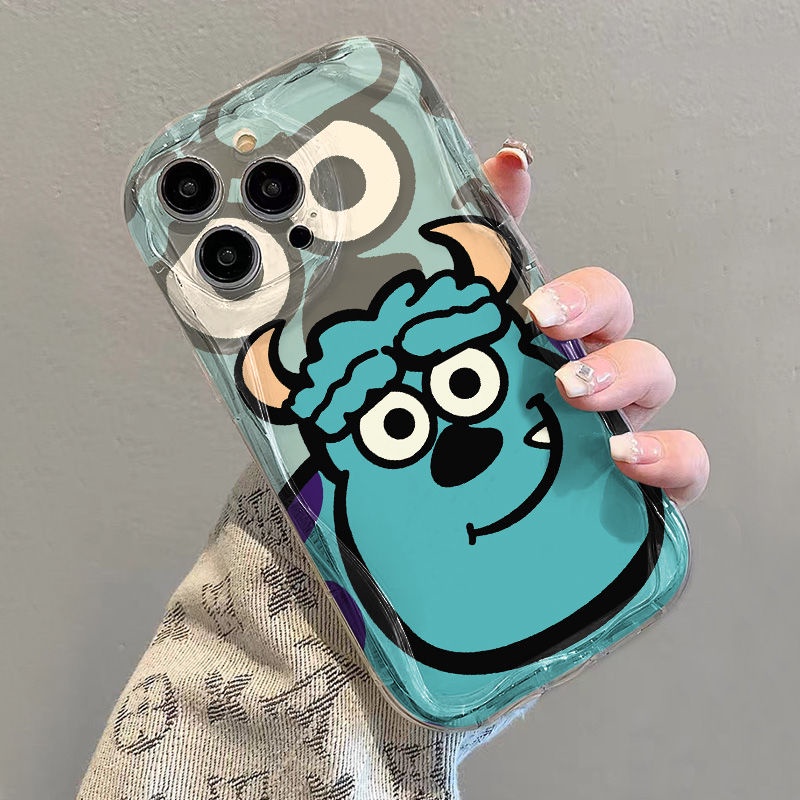 ✅Ốp Điện Thoại Mềm Chống Sốc Màu Xanh Dương Trong Suốt Hình Quái Vật Cho iPhone14 / 13promax 12 / 11 7 / 8p xsxr RUV1