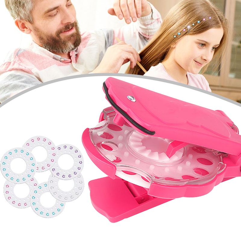Bộ Máy Bấm Tóc Đính Đá Lấp Lánh Trang Trí Làm Quà Tặng Cho Bạn Gái