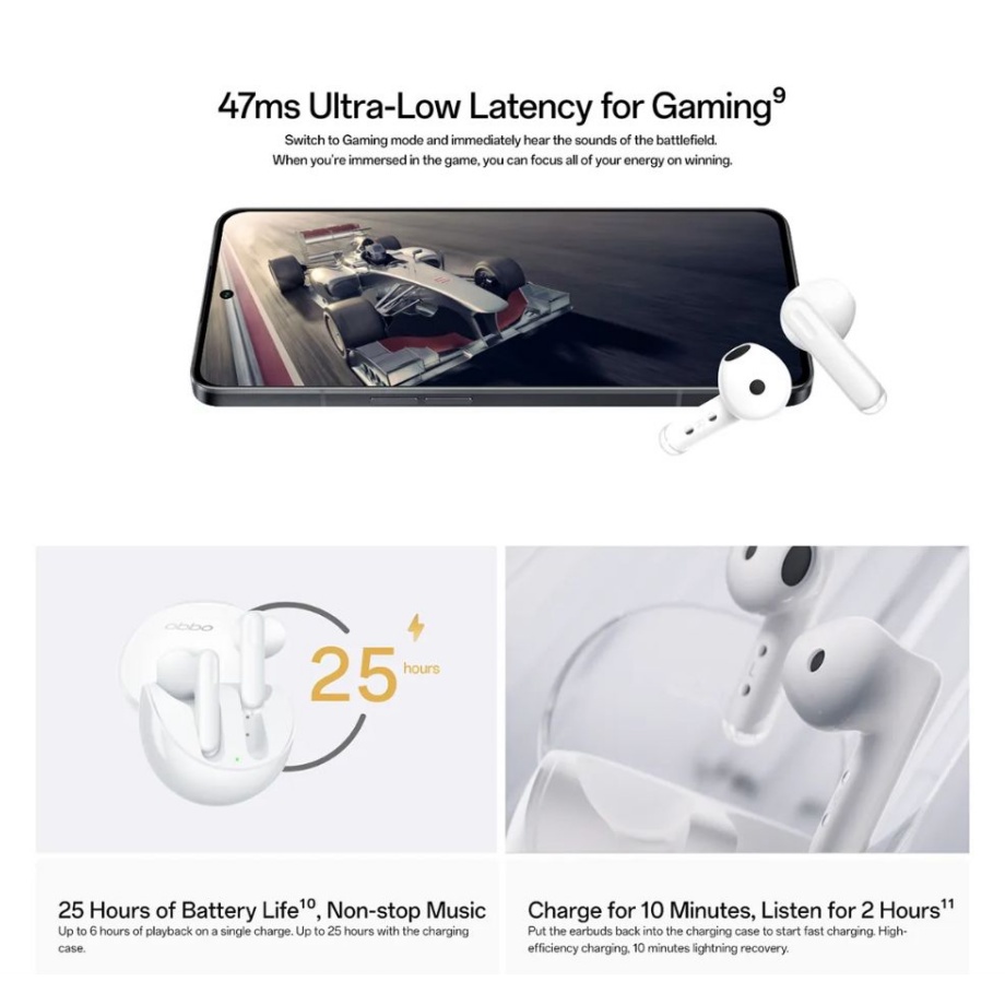 Tai Nghe Bluetooth 5.3 IP54 Nhét Tai Không Dây OPPO Enco AIR 3