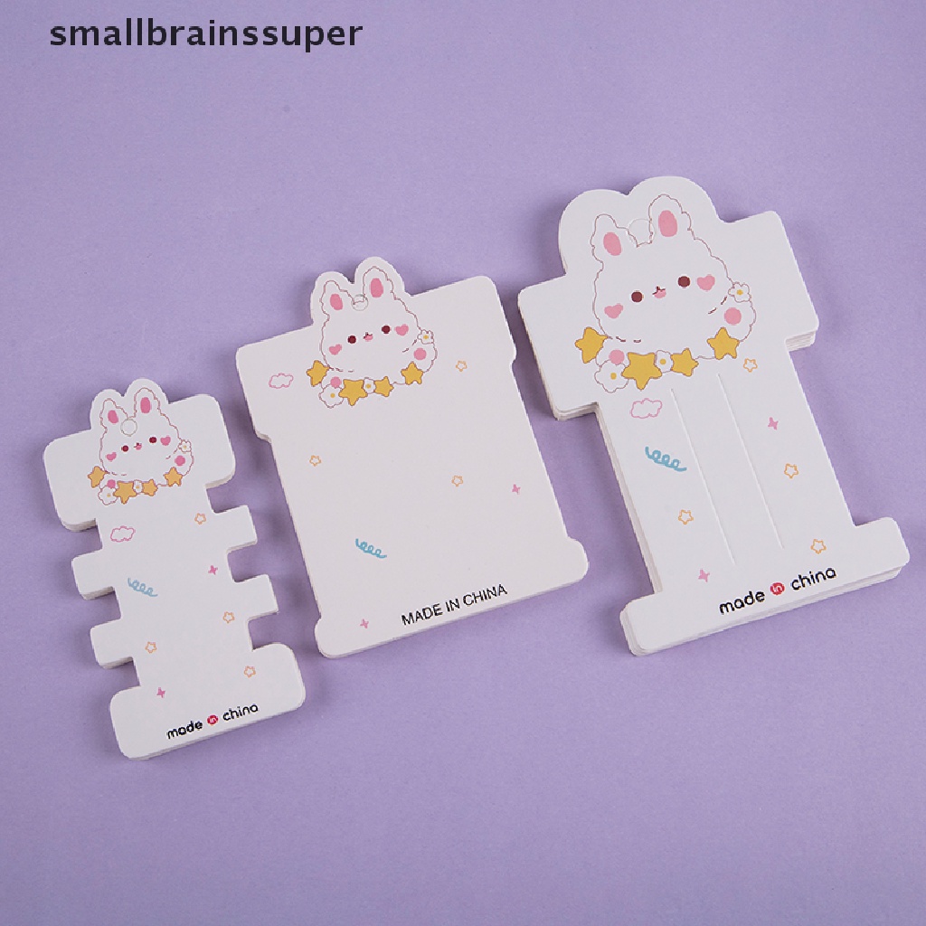 Set 50 Thẻ Giấy In Hình Thỏ Hoạt Hình Trang Trí Tóc / Vòng cổ / Vòng Tay / Dây Buộc Tóc Cho Người Lớn Và Trẻ Em