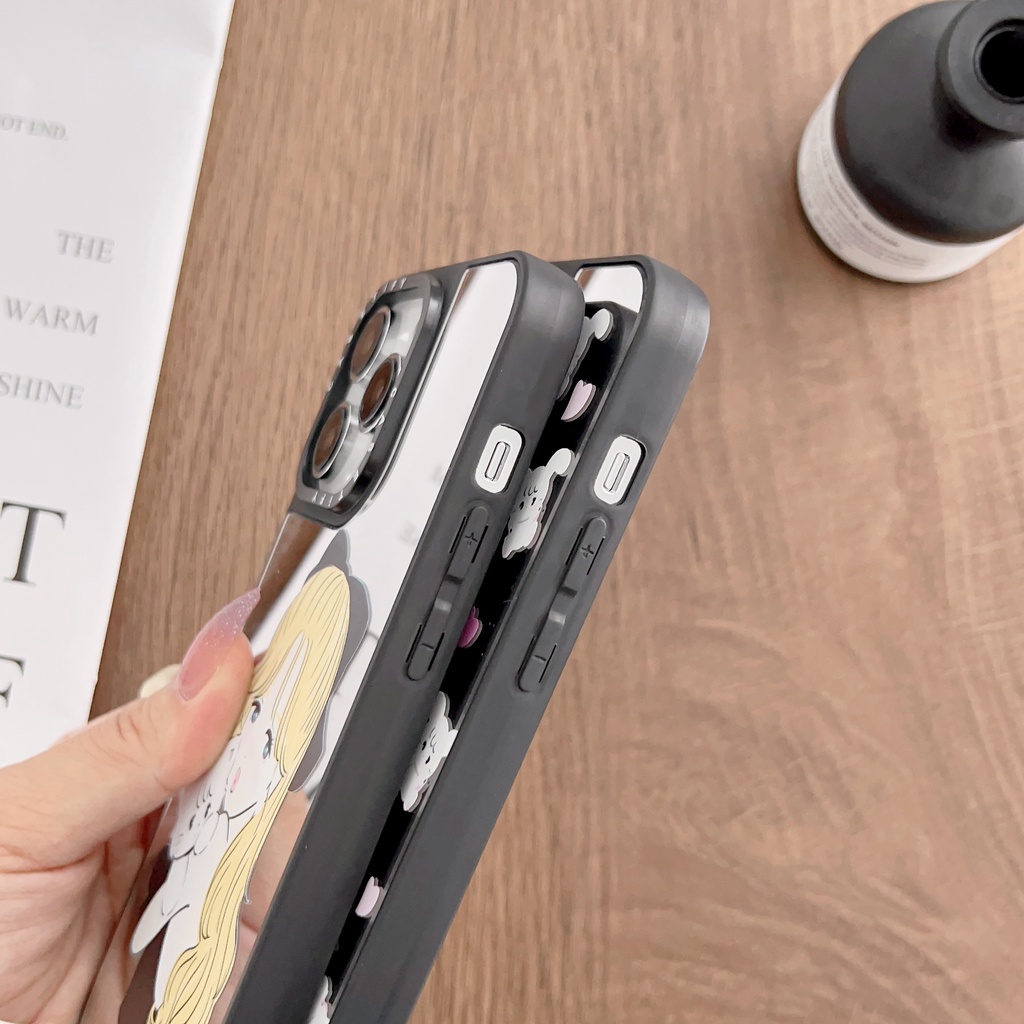 Ốp Điện Thoại tpu Mềm Tráng Gương Chống Sốc In Hình Mèo Cho iPhone 14 13 12 11 PRO MAX XR XS 7 8 Plus