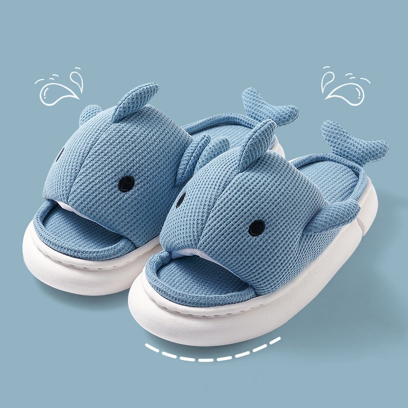 SHANMUSENLIN☘Dép Đi Trong Nhà Đế Dày Chống Trượt Cho Cặp Đôi