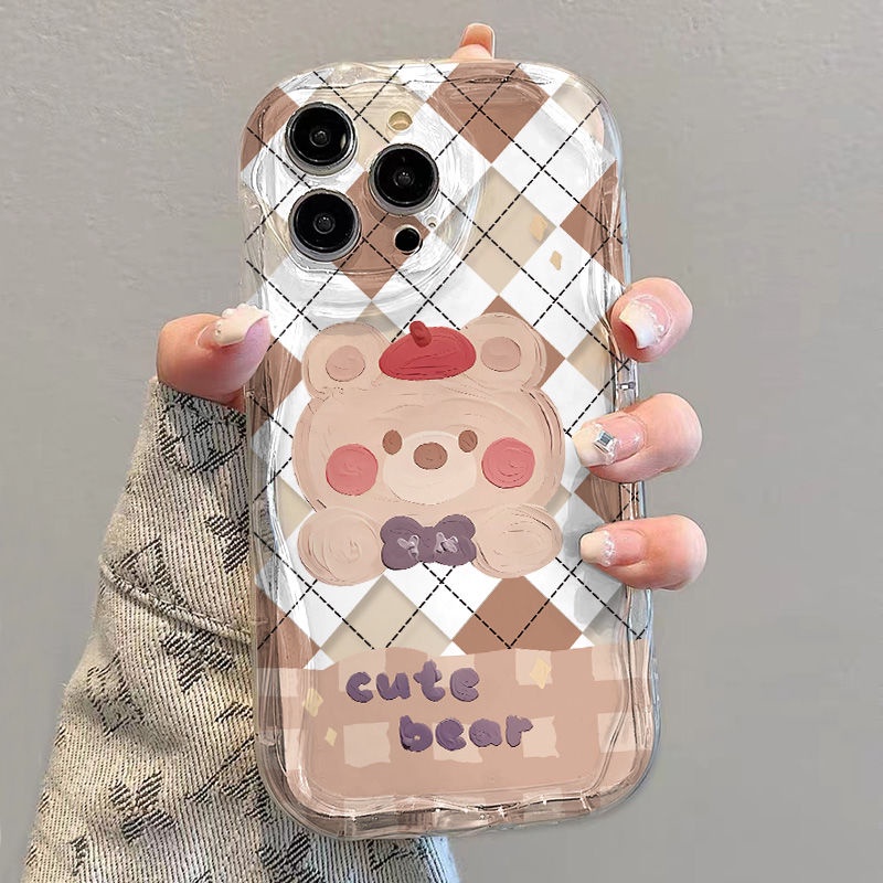 ✅Ốp Điện Thoại Mềm Trong Suốt Chống Sốc Hình Gấu Cho iPhone14 / 13promax 12 / 11 7 / 8p xs / r N3XT