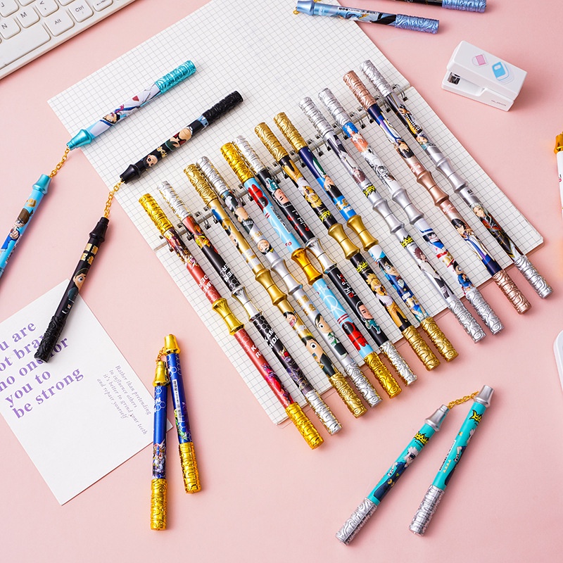 Bút Gel Xoay Hình Thú Cưng Nunchaku Hoạt Hình Dễ Thương