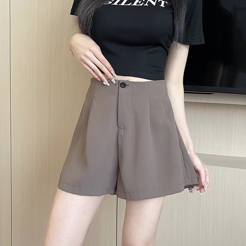 Quần ngắn SUXI ống rộng lưng cao tôn dáng thời trang mùa hè