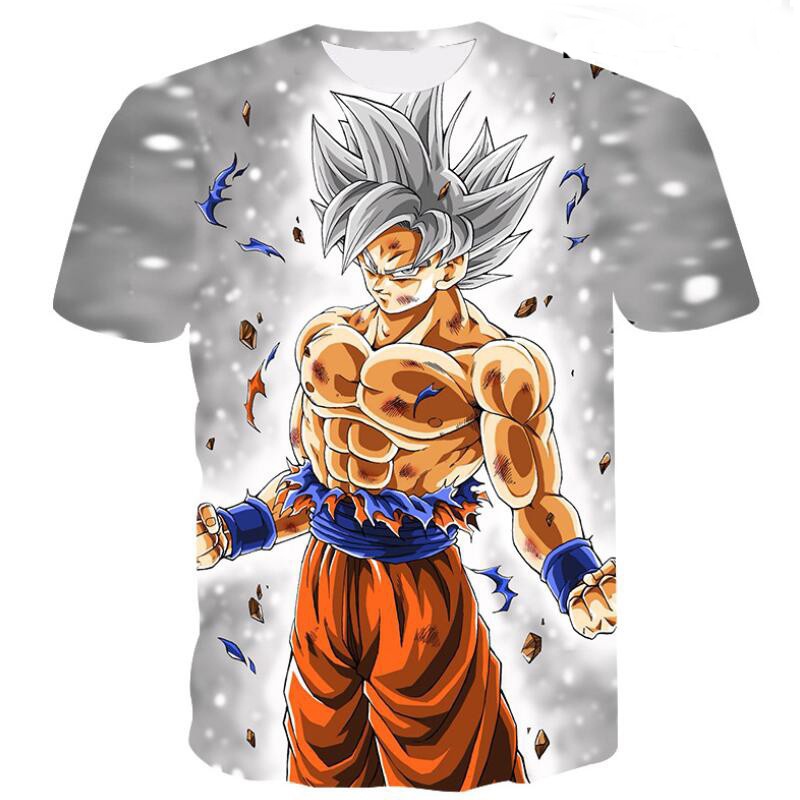 Áo Thun Tay Ngắn In Hình Goku Dragon Ball Z 3d Thời Trang Mùa Hè Cho Bé Trai