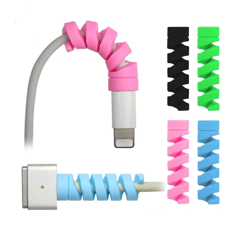 Dụng Cụ Quấn Bảo Vệ Dây Cáp Sạc USB Bằng Silicone