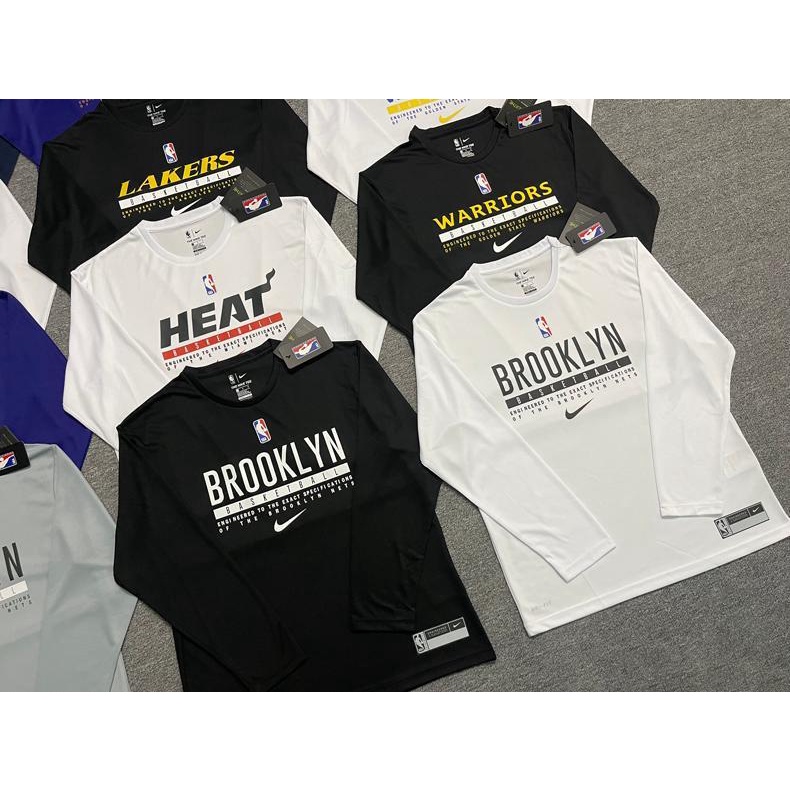 Áo Thun Bóng Rổ Tay Dài Phối Lưới Lakers Warriors Speedboats Chất Liệu Nhanh Khô