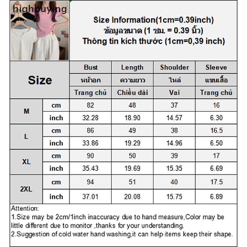 Áo Thun Lửng Tay Ngắn Cổ Chữ V Màu Sắc Đơn Giản Cho Nữ