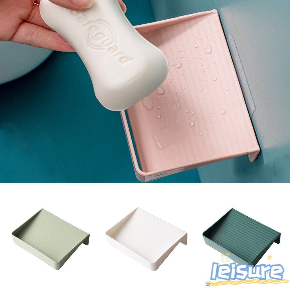 ♫DAPHNE♫ New Sponge Holder Bathroom Accessories Storage Rack Soap Box Non-slip Sink Drain Rack Wall Hanging Strainer Kitchen Supplies Punch-free Draining Soap Dish/Multicolor