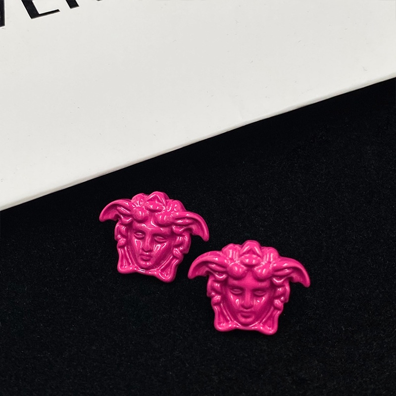 Khuyên Tai Versace Medusa Chất Liệu Thép Titan Phong Cách Retro Âu Mỹ 1213