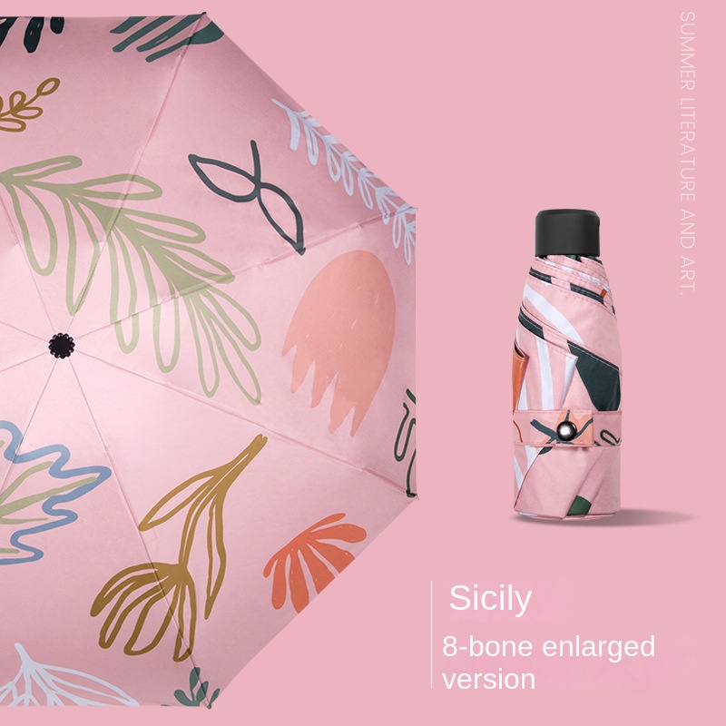 Dù Gấp Siêu Nhẹ Bằng Vinyl Bỏ Túi Tiện Dụng Cho Học Sinh