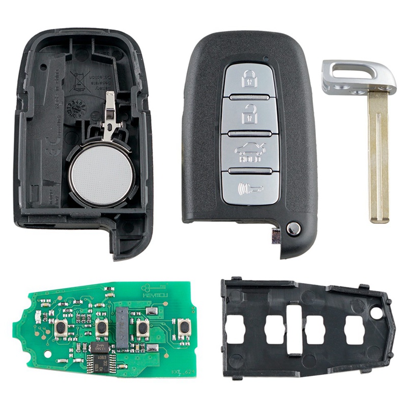 2 Bộ Phụ Kiện Xe Hơi: 1 Vỏ Gấp Được 1 Nút &amp; 1 Bộ Chìa Khóa Điều Khiển Từ Xa 4 Nú