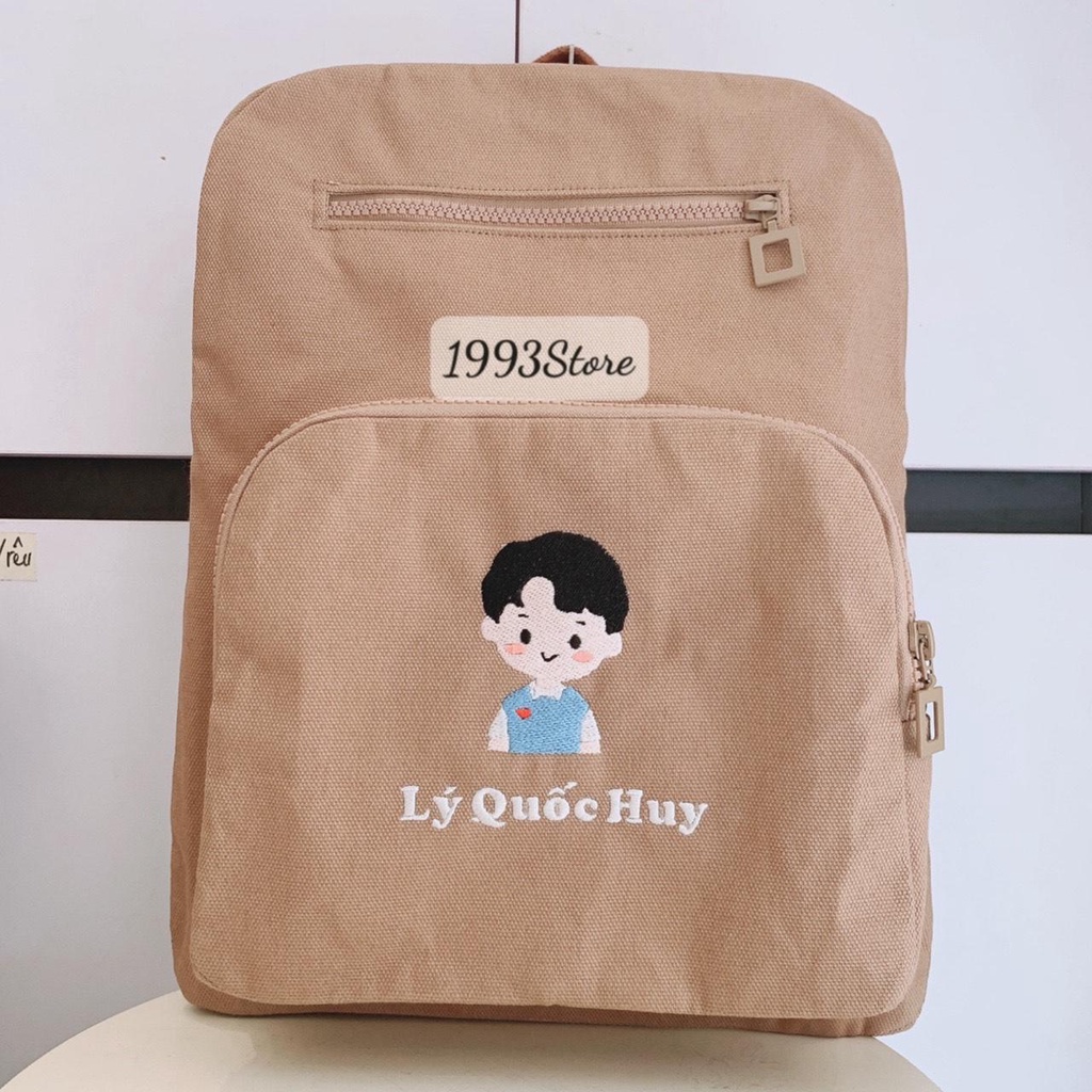 Balo thêu theo yêu cầu cho bé trai bé gái đi học xinh xắn đáng yêu size 37x30cm