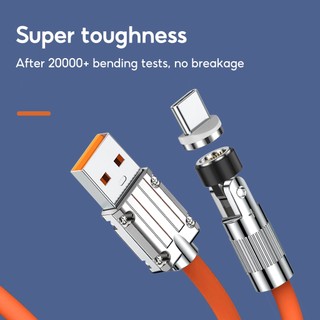 Dây Cáp Sạc Nhanh 120W 6A 540O Type C Micro USB Dành Cho IOS Android