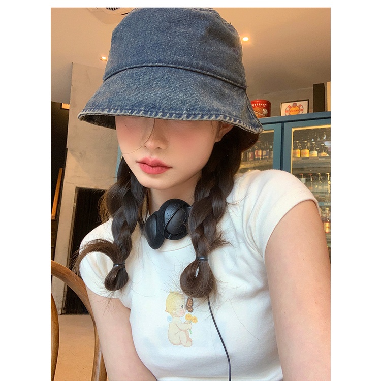 [My Head Is Not Round] Mũ Xô Mỏng Phong Cách Cao Bồi Mùa Xuân Hè Dễ Phối Đồ Cho Nữ