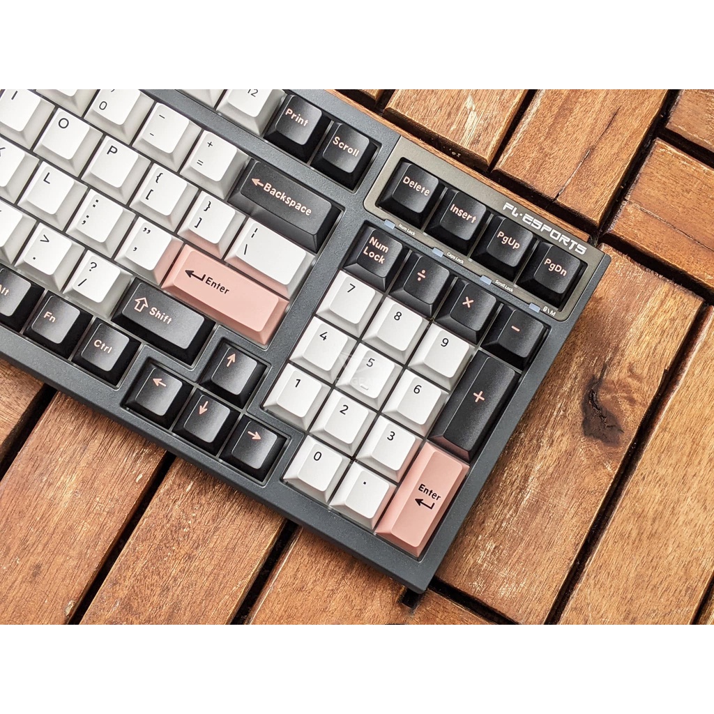 Bàn phím cơ chơi game không dây FL-Esports FL100CPM White Olivia 3 Mode RGB - Hotswap - Led RGB - 3 chế độ kết nối