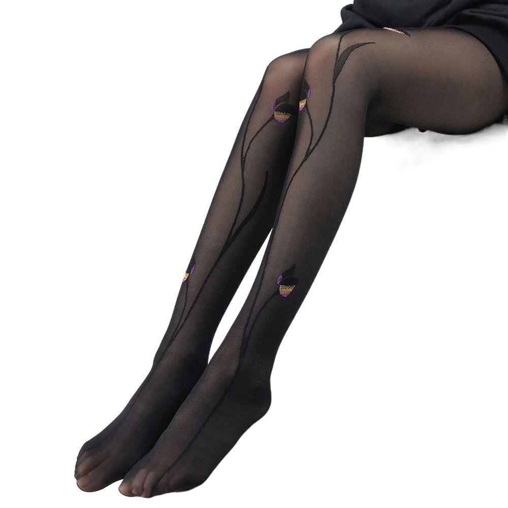 Quần Tất Lưới Nylon Y2k In Họa Tiết Jacquard Thời Trang Nhật Bản Dành Cho Nữ