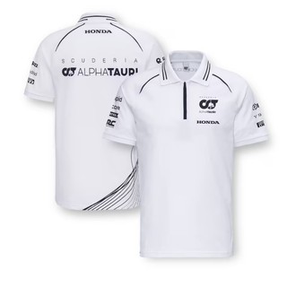 Áo polo tay ngắn unisex 2023 newest f1 racing jersey + scuderia alphatauri 2023 team