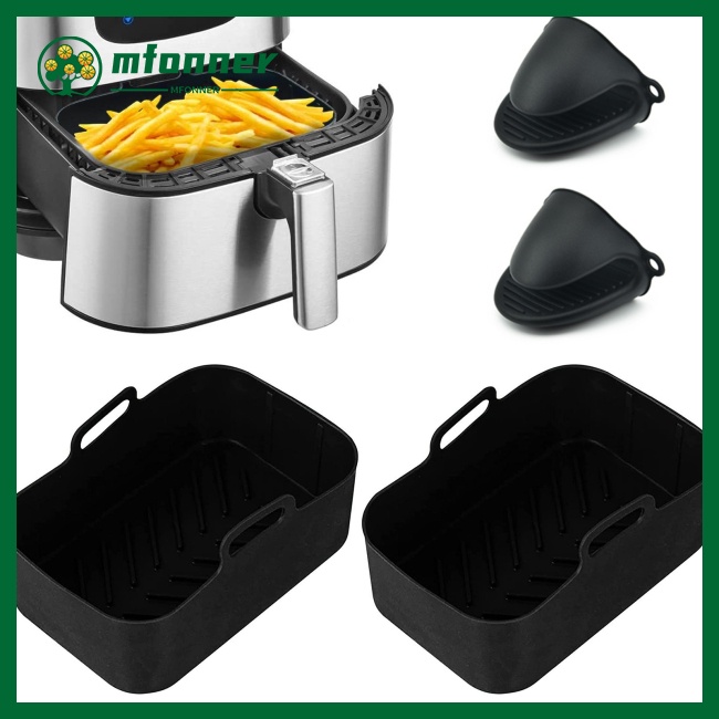 Bộ Kẹp Nồi Chiên Không Dầu Bằng Silicone Chịu Nhiệt Độ Cao Tái Sử Dụng Được
