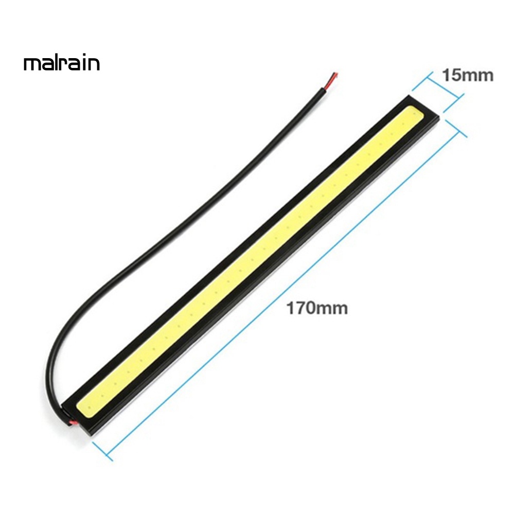 Bộ 2 Dải Đèn LED COB 17cm Chống Nước Phá Sương Mù Chạy Ban Ngày Cho Xe Hơi