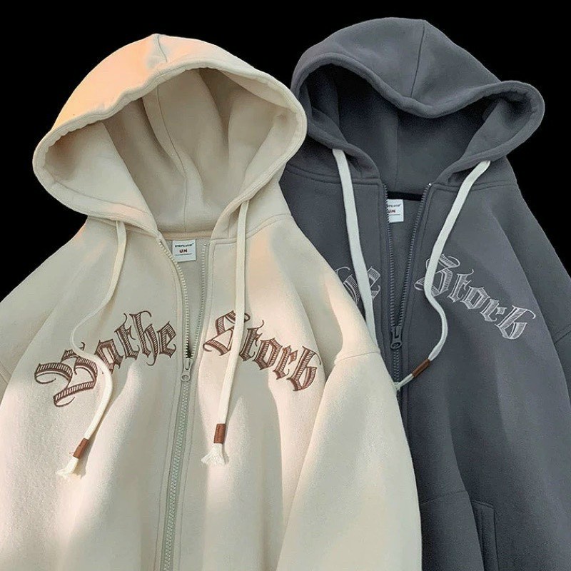 Áo Khoác Hoodies Nón Lớn 2 Lớp From Rộng Logo Thêu Chữ BATBE Siêu Hót Kiểu Khóa Kéo Phong Cách Thời Trang Cá Tính.TP