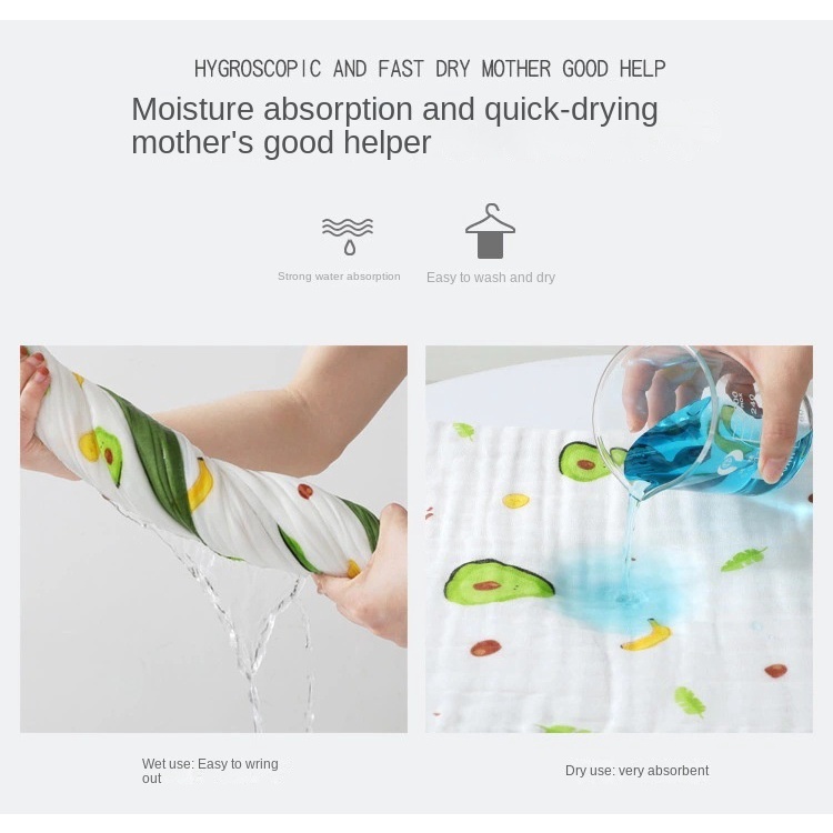 Chăn Cotton 6 Lớp Mềm Mại Thoáng Khí 110 * 110cm 100% Dành Cho Em Bé