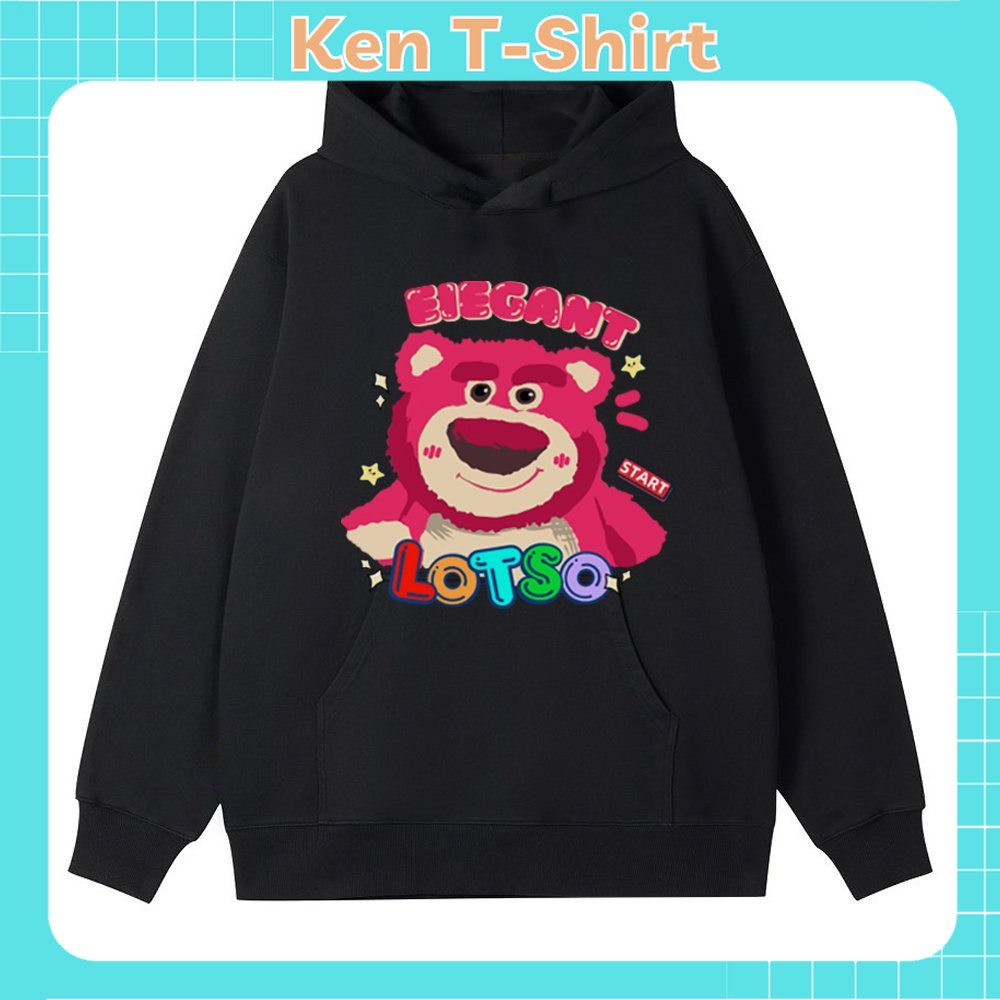 Áo Hoodie Nữ Gấu Dâu Vải Nỉ Bông Áo Hoodie Unisex Ken T-Shirt 1094 | BigBuy360 - bigbuy360.vn
