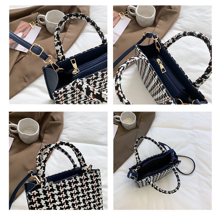 Túi Xách JASMIN NOIR Tote Bằng Len Đơn Giản Cho Nữ