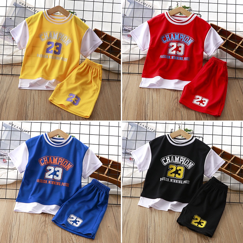 Set Đồ Thể Thao 2 Món Phối Áo Ba Lỗ Thời Trang Hè Cá Tính Cho Bé Trai