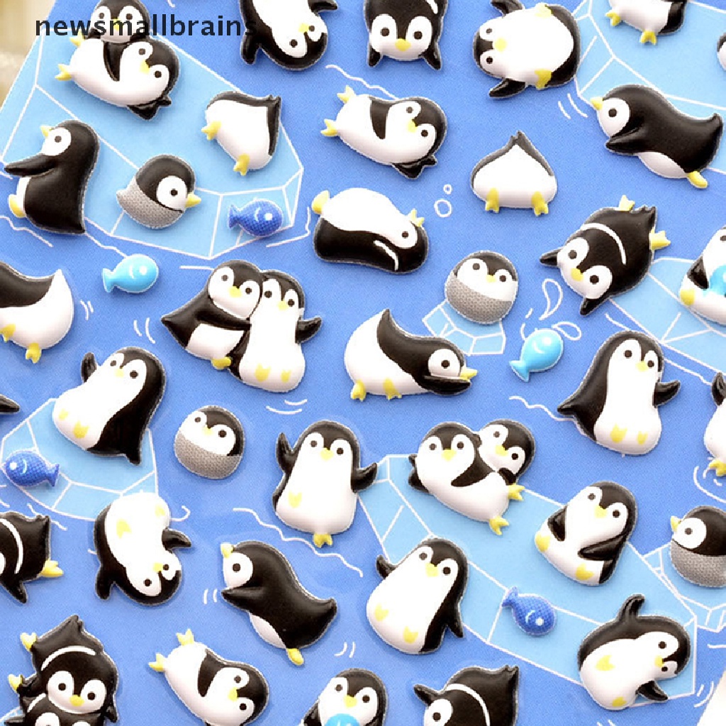 Sticker Dán Trang Trí Nhật Ký Hình Chim Cánh Cụt Gấu Trúc Chim Cánh Cụt