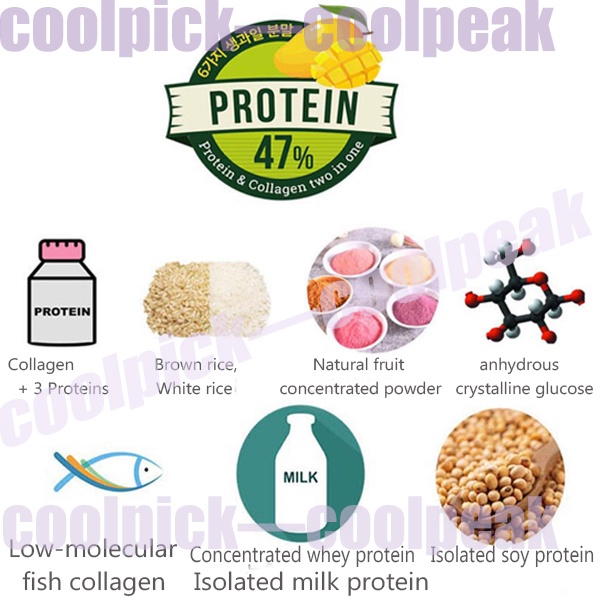 Túi 120kcal collagen Hàn Quốc 26g Proteinin & collagen Hai Trong Một 30g