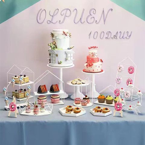 Giá Đỡ Trưng Bày Thức Ăn Bánh Tráng Miệng Phong Cách Châu Âu