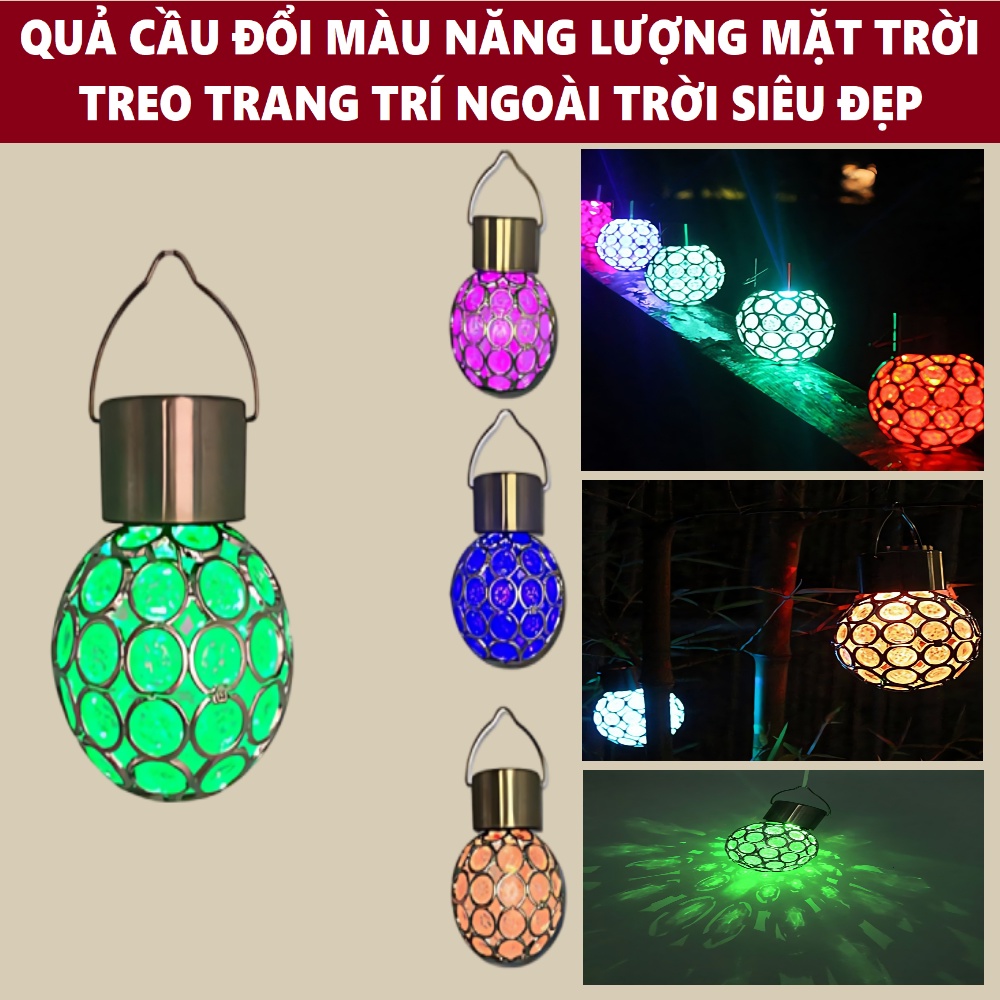 Quả cầu đổi màu năng lượng mặt trời, Trang trí công viên, biệt thự, sân, vườn, trong nhà, quán cà phê tạo không gian đẹp