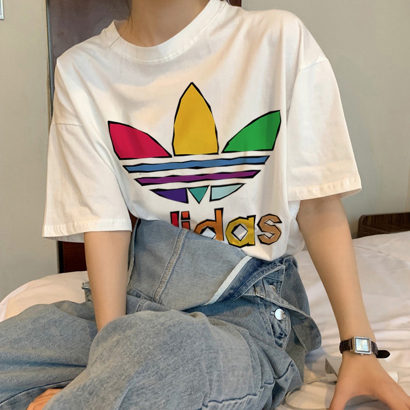 Áo Thun Thể Thao Cổ Tròn Chất Liệu 100% Cotton Cao Cấp Thời Trang Cho Nữ
