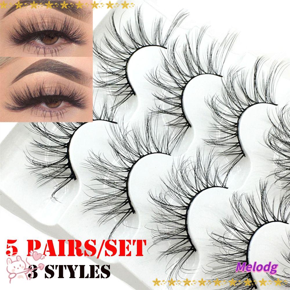 Bộ 5 Cặp Lông Mi Giả SKONHED Trang Điểm Mắt 3D Handmade